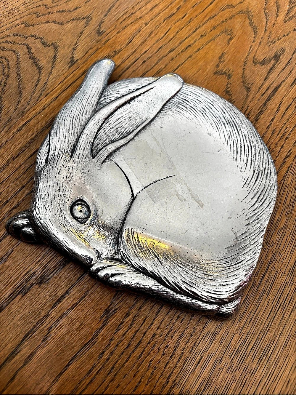 Arthur Court rabbit -Shaped Silver Serving Platter
